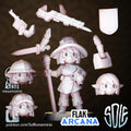 Flak Arcana Models x4 - Jane Arcana - Tabletop Sci Fi Fantasy Wargaming Miniatures Resin Printed