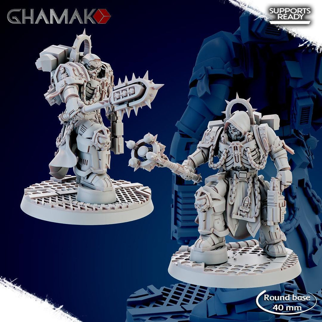 Pontifex of War Ghamak - Tabletop Proxy Marines Sci Fi Knights Wargaming