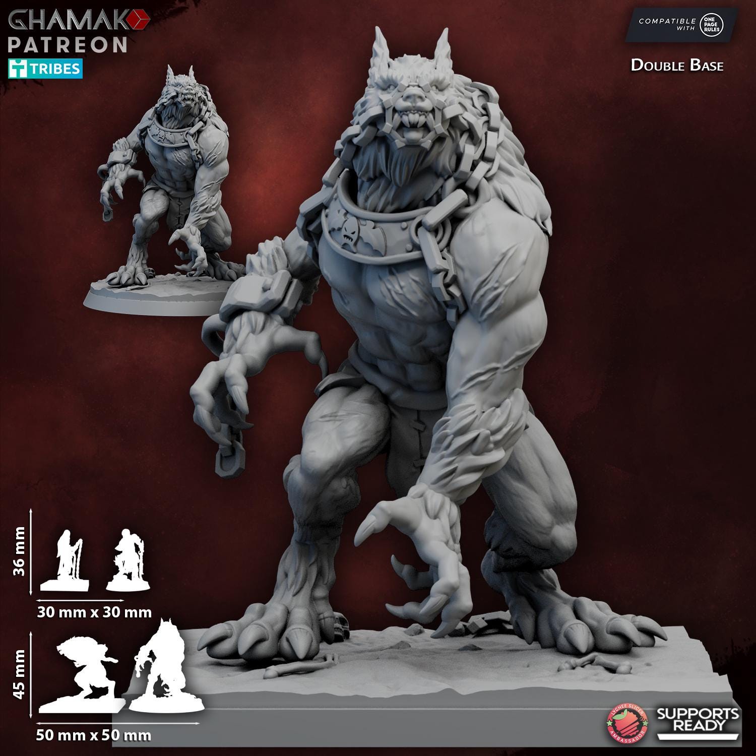 Enslaved Wyrkalla Werewolf Miniature Ghamak - Tabletop Sci Fi Fantasy Wargaming Proxy