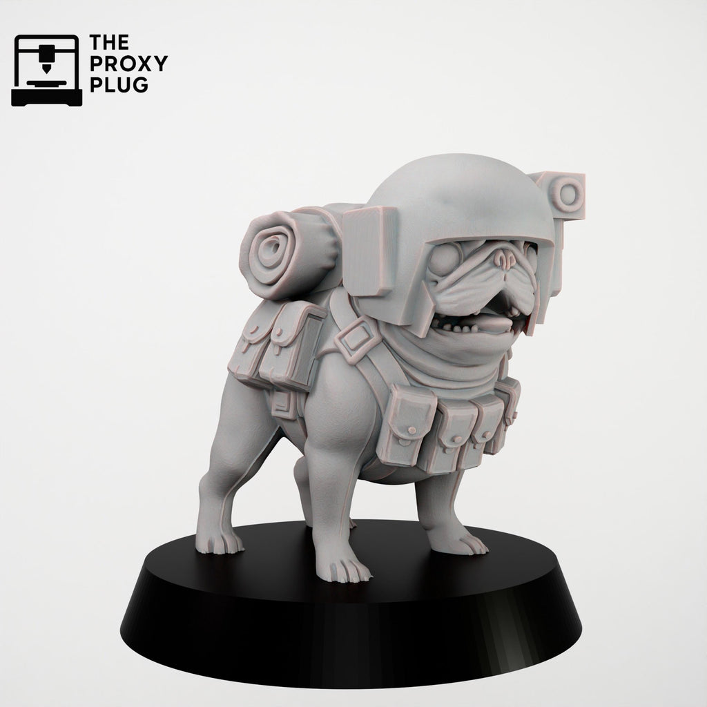 Grimdark Pug Guard Model Gift Tabletop Sci Fi Wargaming Proxy