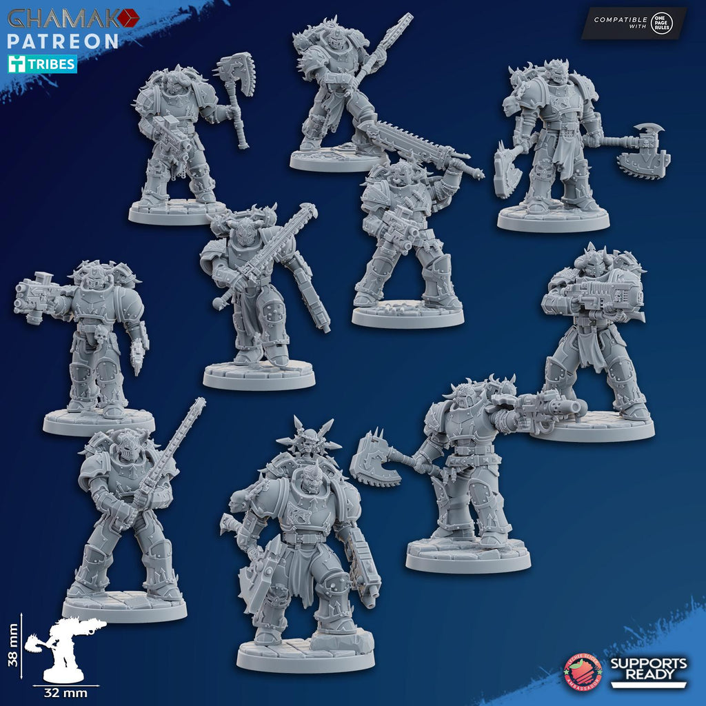 Traitor Militum Melee - Heretic Knights Tabletop Sci Fi Resin 3D Printed Models