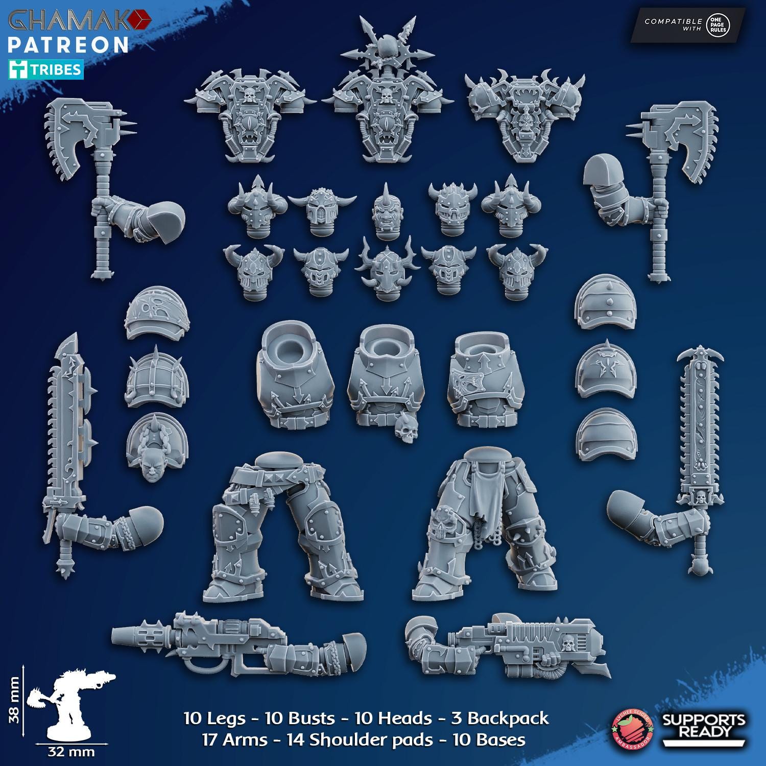 Traitor Militum Melee - Heretic Knights Tabletop Sci Fi Resin 3D Printed Models