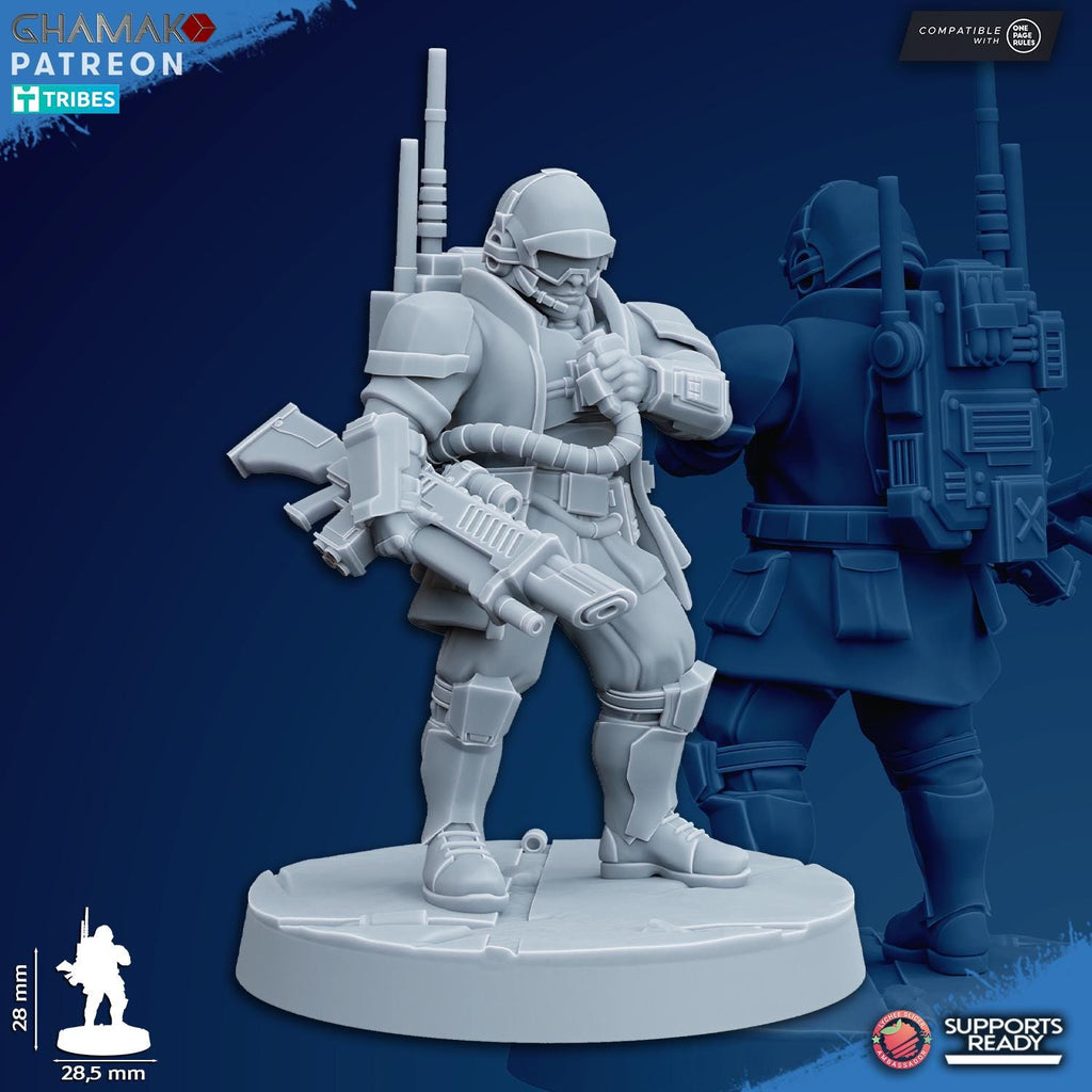 Freedom Guard Command Squad - 3D Resin Printed Miniatures Tabletop Sci Fi Imperial Proxy