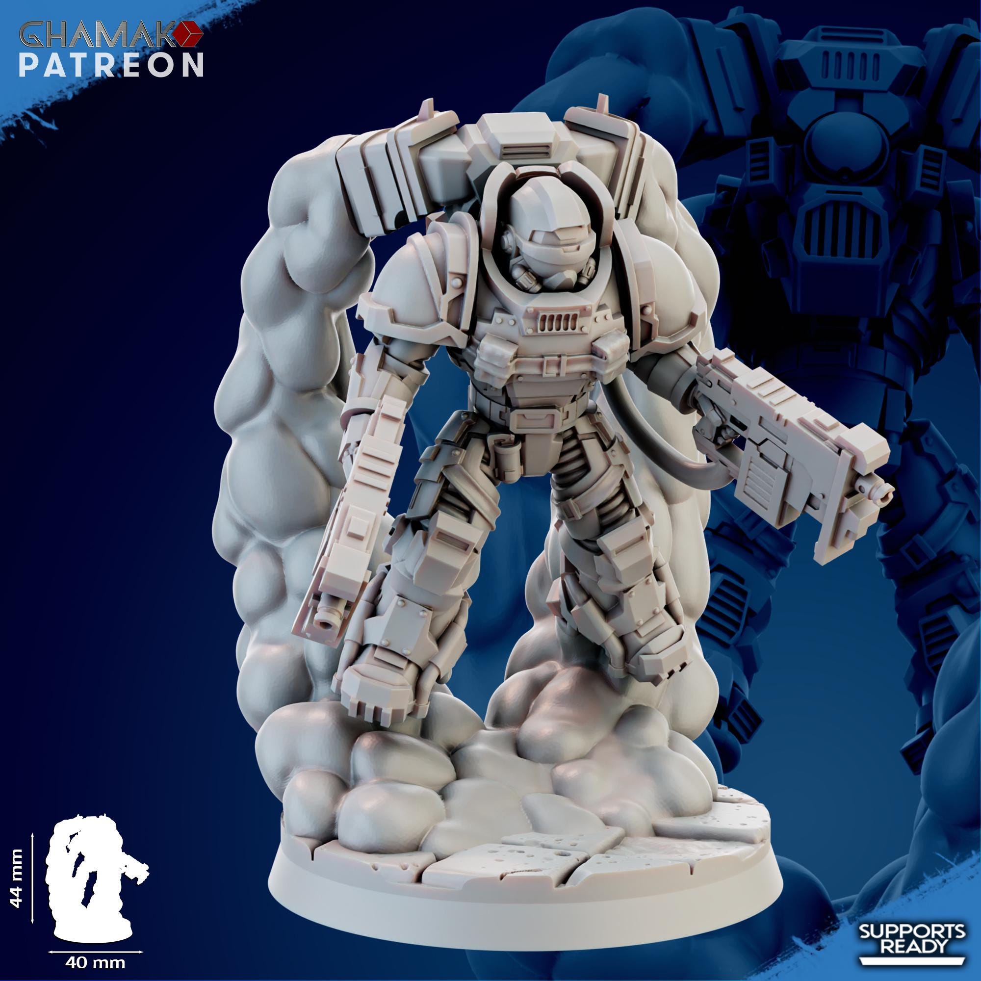 Thunder Strikers Bolter | Tabletop Proxy Marines Sci-Fi