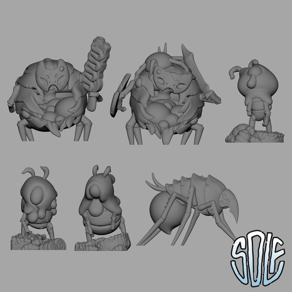 Plague Trench Bugs - Trench Crusade Proxy Models Tabletop Wargaming Miniatures 3D Printed Resin