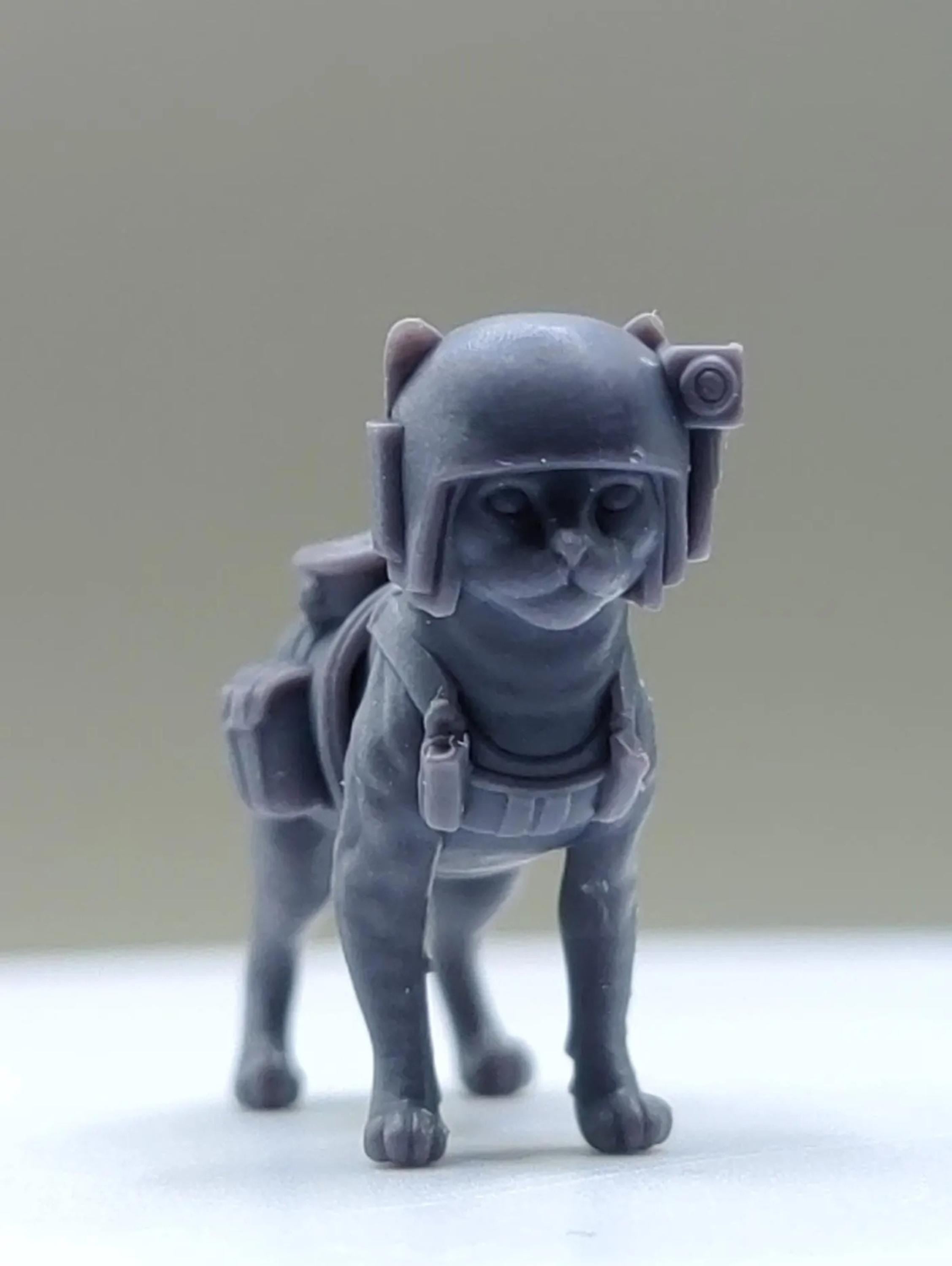 Grimdark Cat Guard Model Gift Tabletop Sci Fi Wargaming