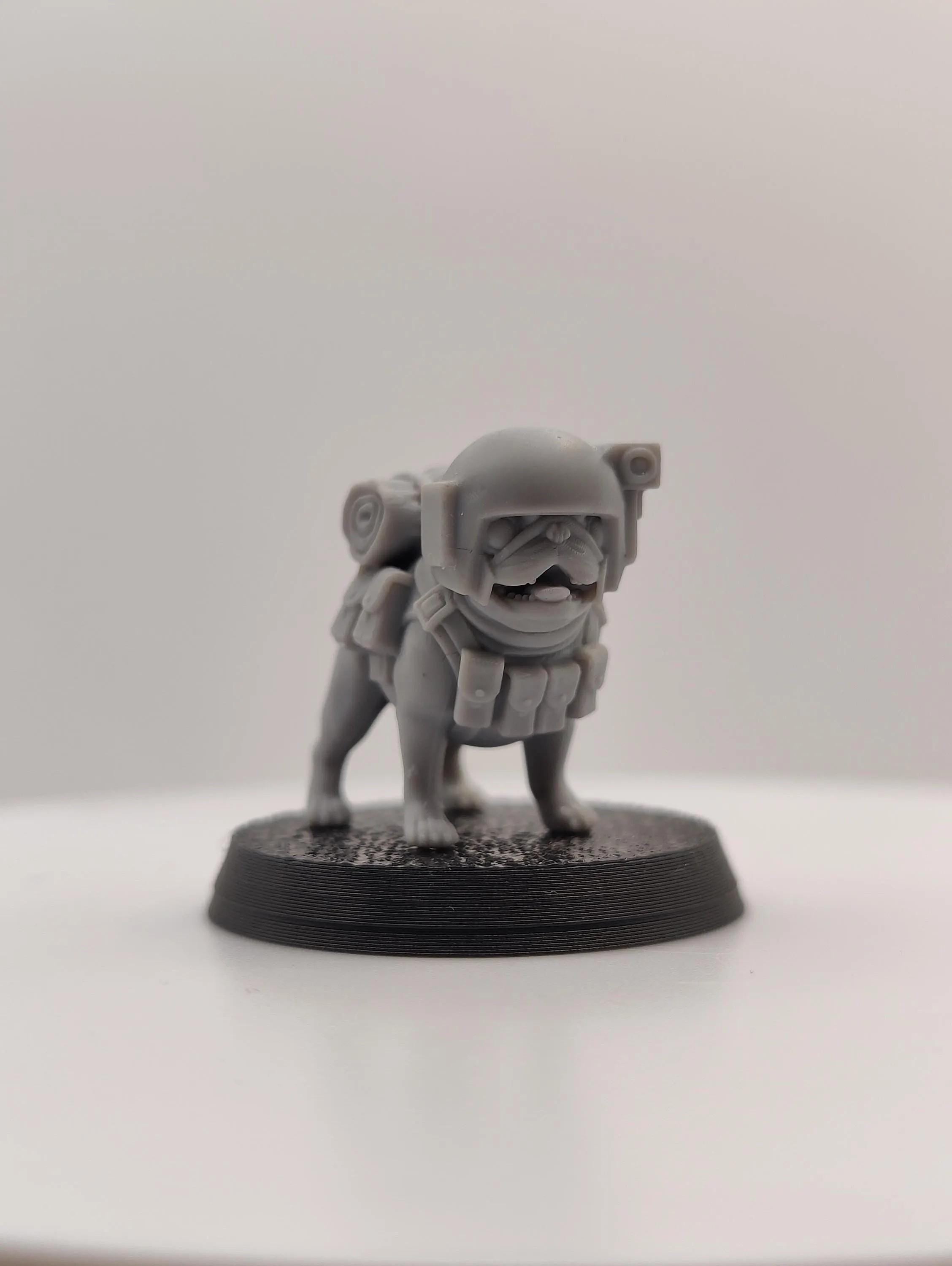 Grimdark Pug Guard Model Gift Tabletop Sci Fi Wargaming Proxy