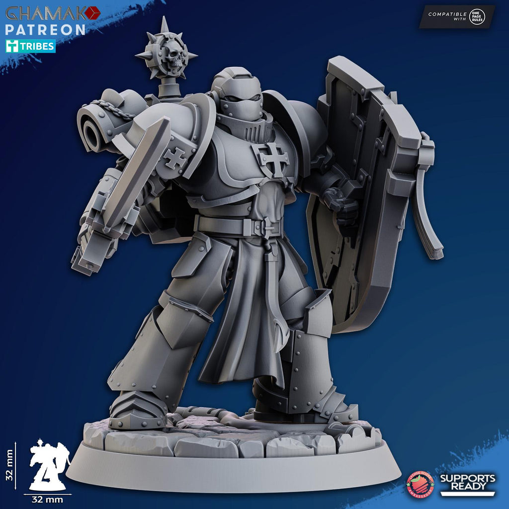 Sanctified Crusaders Ghamak - Tabletop Sci Fi Knights Wargaming Proxy Marines