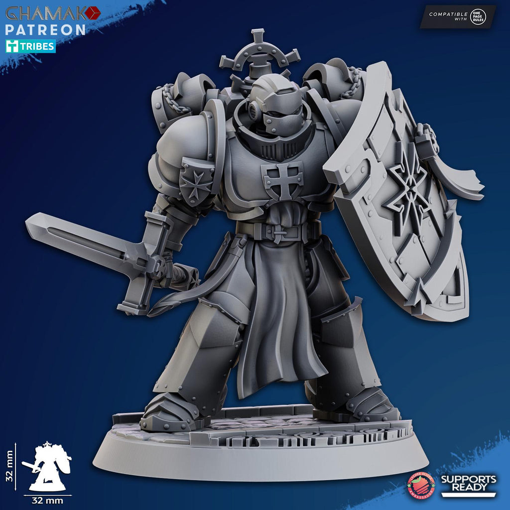 Sanctified Crusaders Ghamak - Tabletop Sci Fi Knights Wargaming Proxy Marines