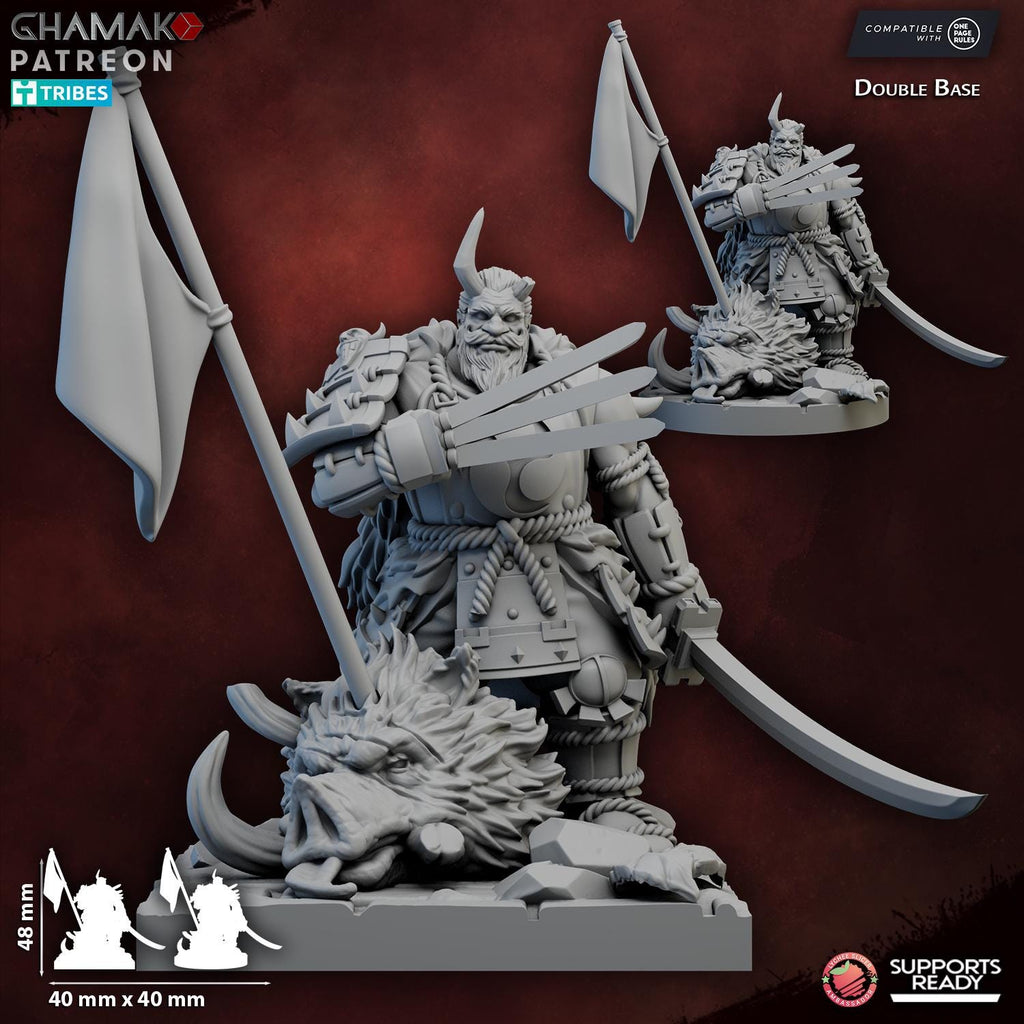 Ryoshi Oni Samurai Miniature - Tabletop Sci Fi Fantasy Wargaming Proxy Japanese Samurai