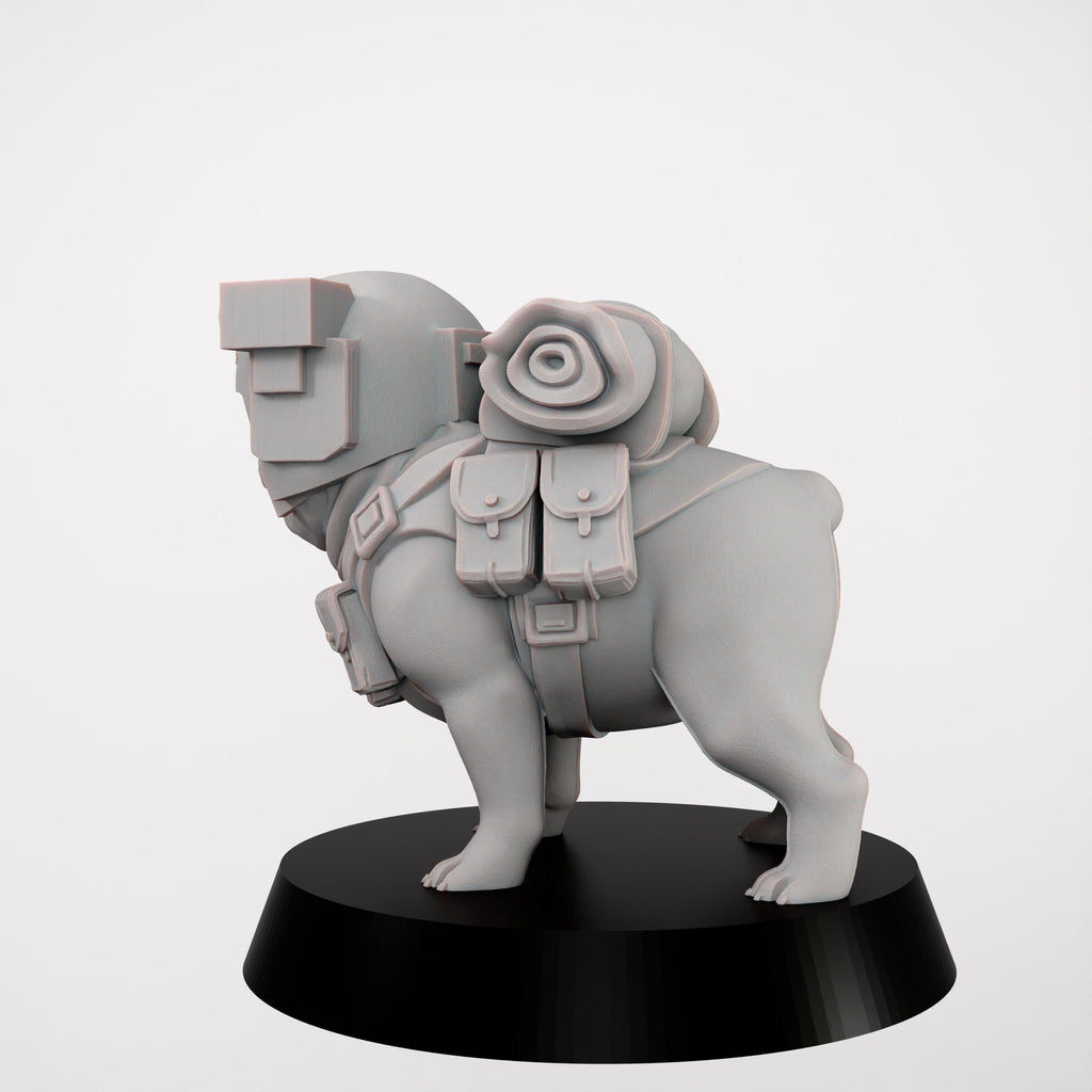 Grimdark Pug Guard Model Gift Tabletop Sci Fi Wargaming Proxy