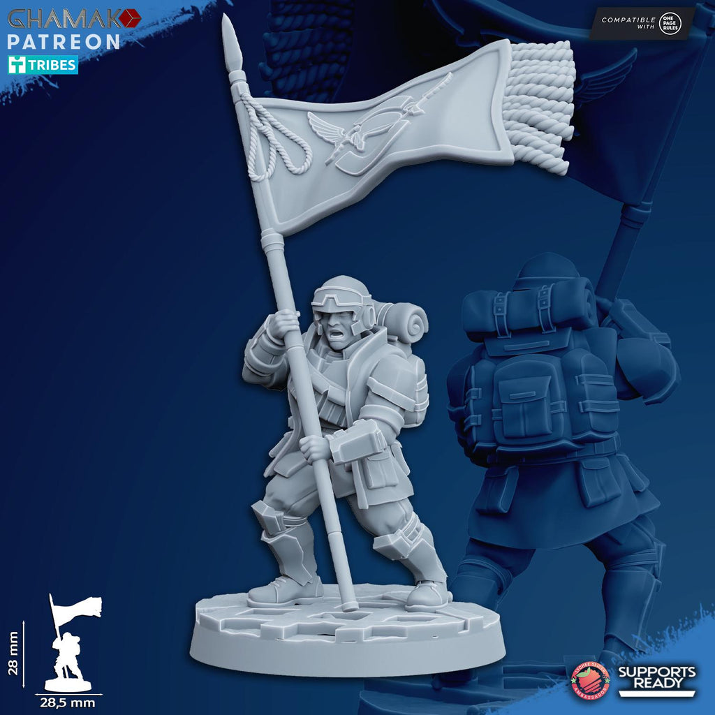 Freedom Guard Command Squad - 3D Resin Printed Miniatures Tabletop Sci Fi Imperial Proxy