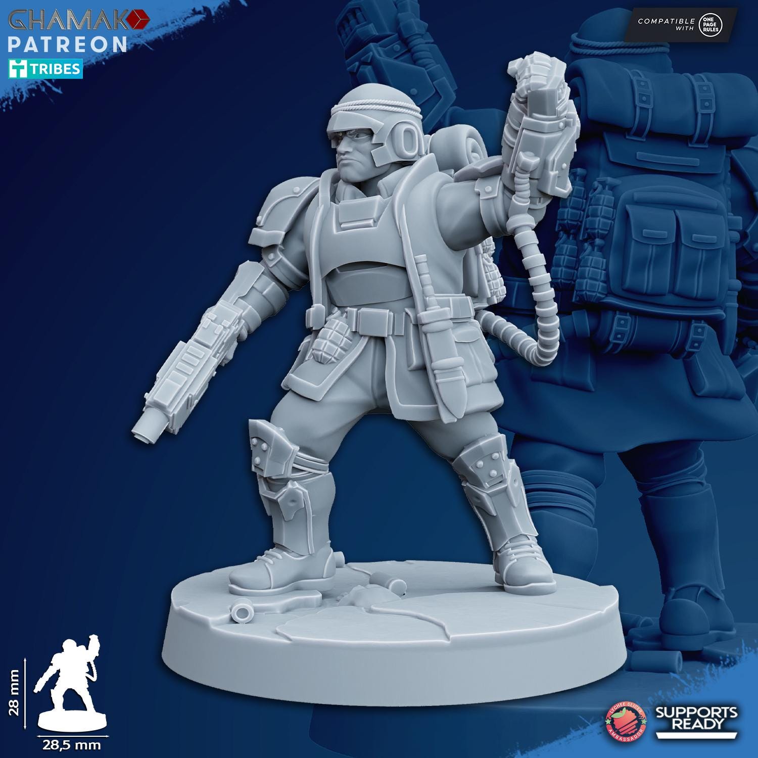 Freedom Guard Command Squad - 3D Resin Printed Miniatures Tabletop Sci Fi Imperial Proxy