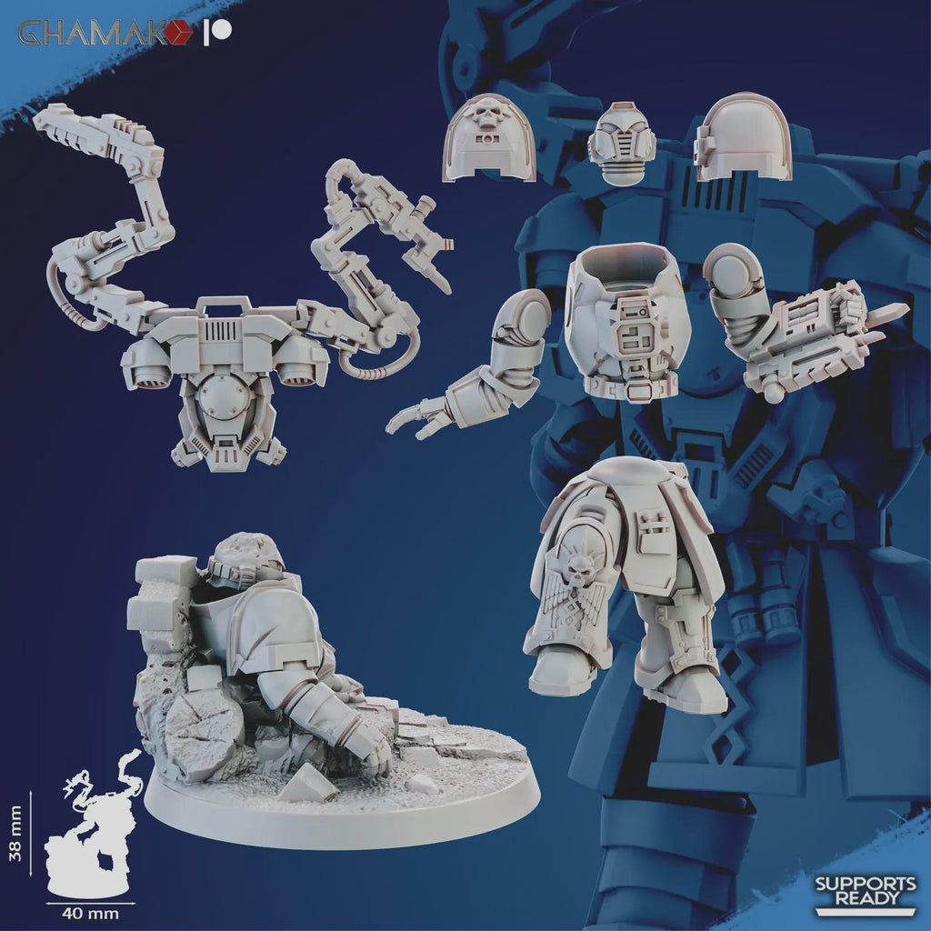 Medicine Miles Ghamak - Tabletop Sci Fi Knights Wargaming Proxy Marines Medic