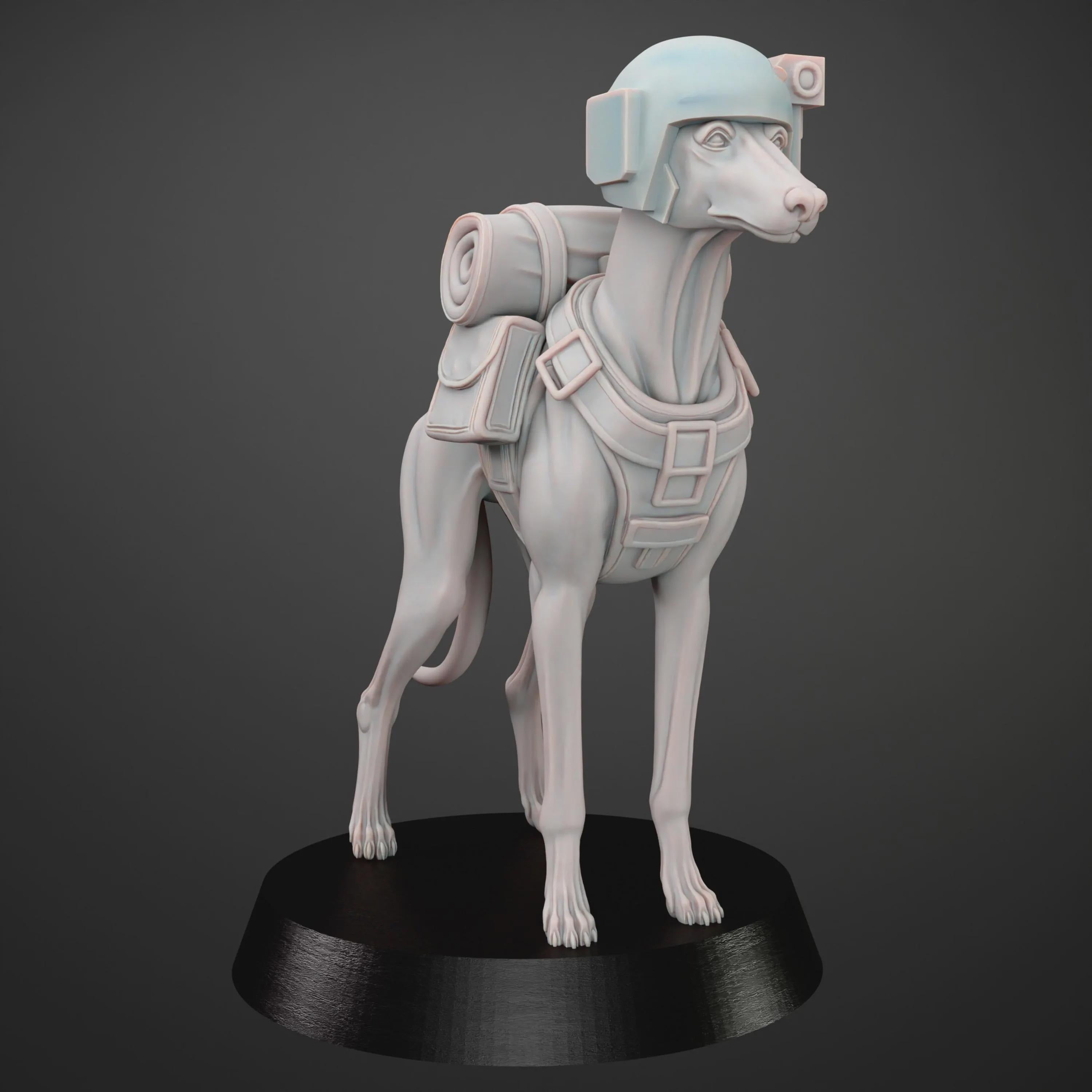 Grimdark Dog Guard Model Gift Tabletop Sci Fi Wargaming Proxy