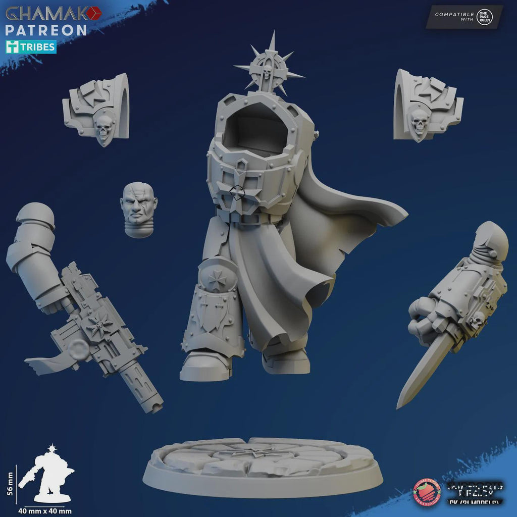 Lord Of The Temple Exterminator 3 Ghamak - Tabletop Sci Fi Knights Wargaming Proxy Marines