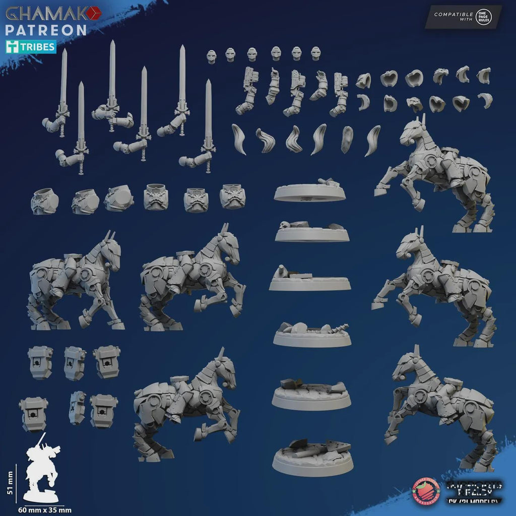 Mechanized Heavy Cavalry Ghamak - Tabletop Sci Fi Knights Wargaming Proxy Marines