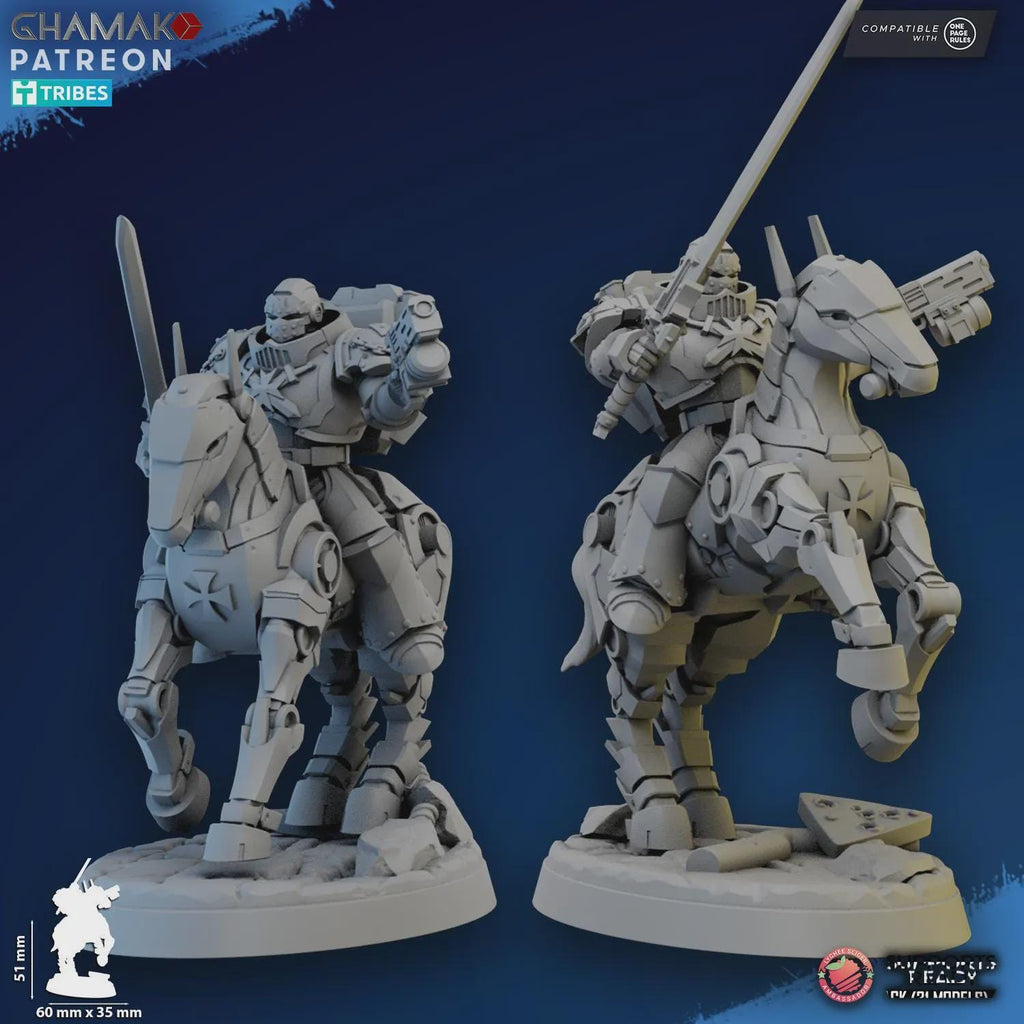 Mechanized Heavy Cavalry Ghamak - Tabletop Sci Fi Knights Wargaming Proxy Marines