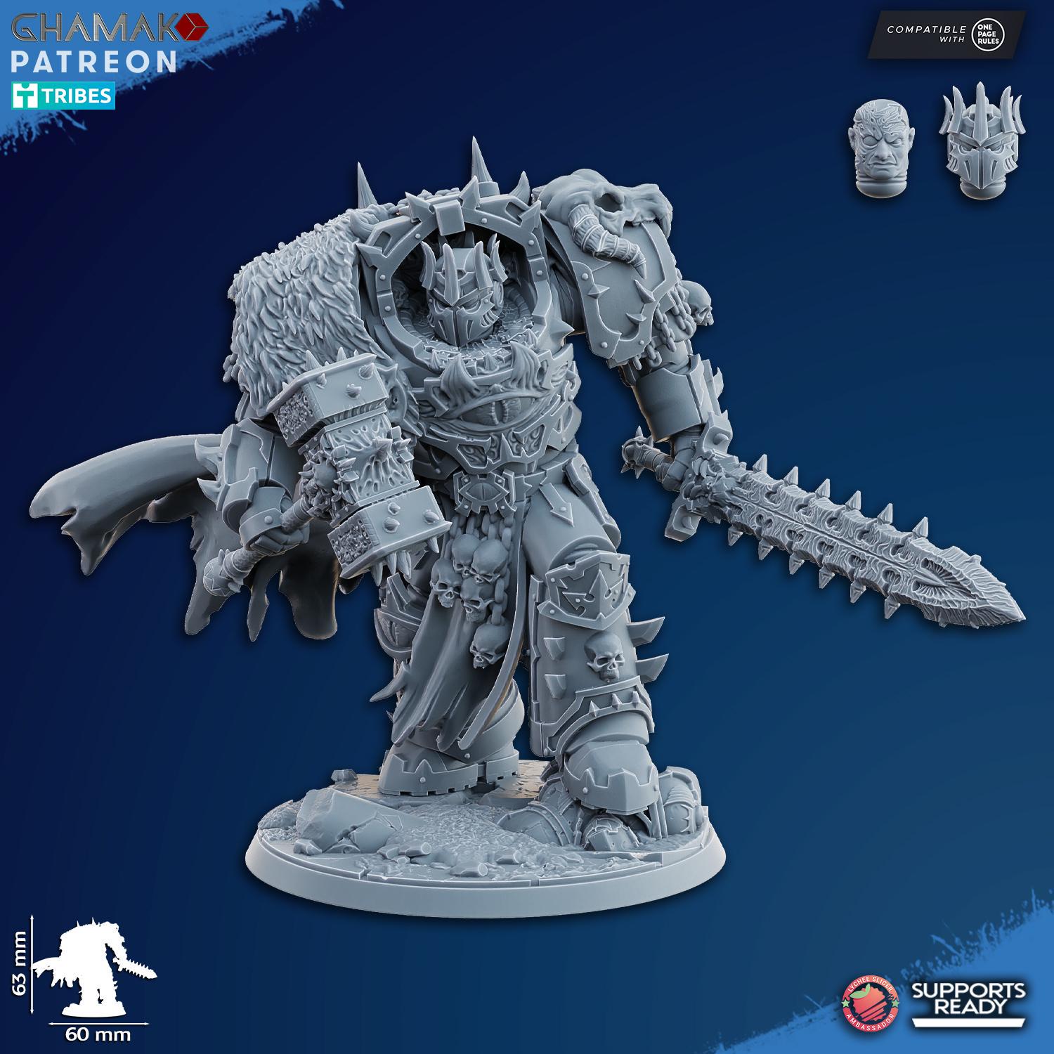 Ammon The Traitor - Heretic Heresy Knights Tabletop Sci Fi Resin 3D Printed Models