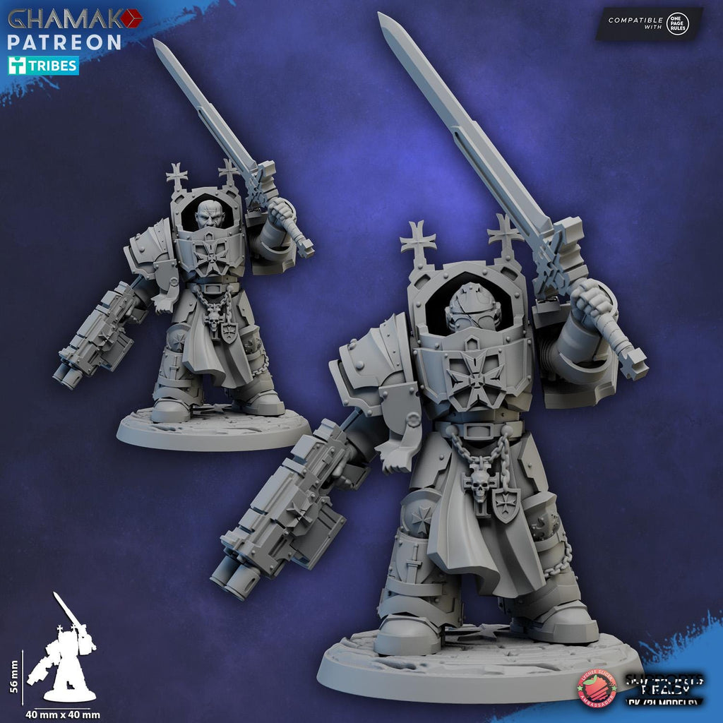 Lord Of The Temple Exterminator 2 Ghamak - Tabletop Sci Fi Knights Wargaming Proxy Marines