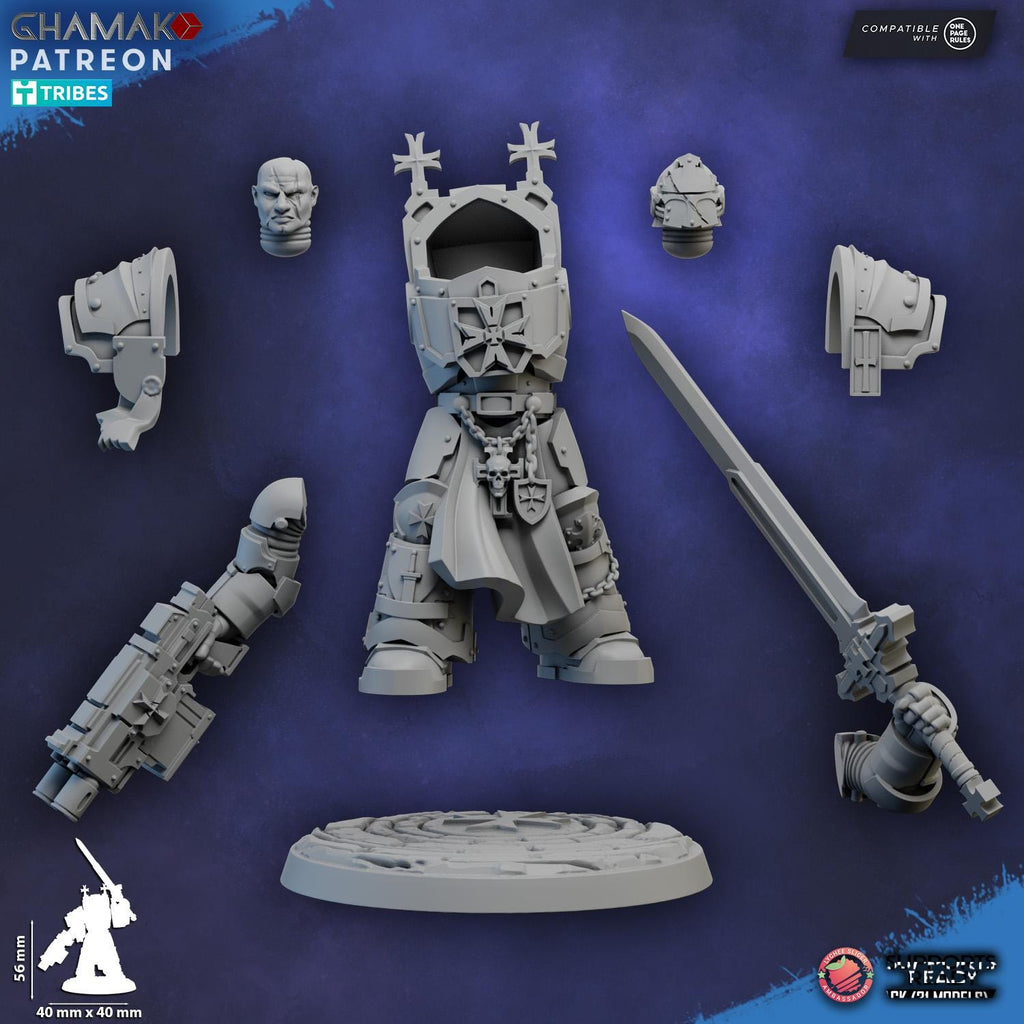 Lord Of The Temple Exterminator 2 Ghamak - Tabletop Sci Fi Knights Wargaming Proxy Marines