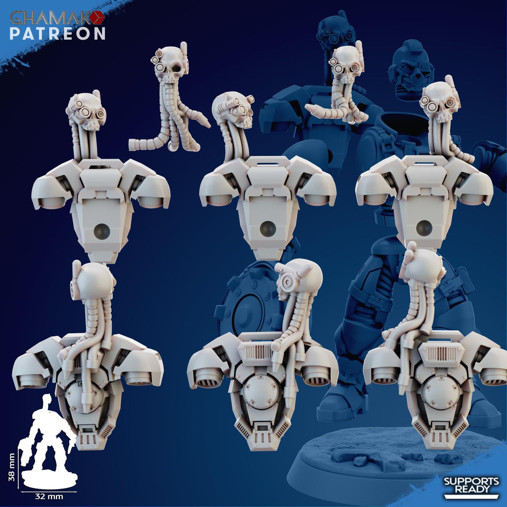 Imperator's Incursor with Servospy Ghamak - Tabletop Sci Fi Knights Wargaming Proxy Marines