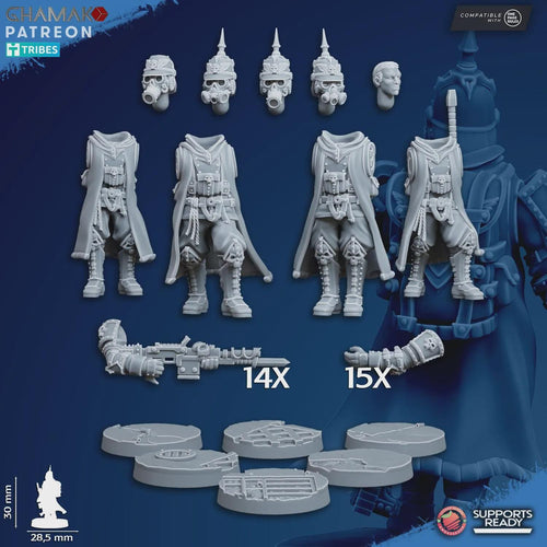 At ease Trenchers Iron Korps Ghamak - Tabletop Sci Fi Knights Wargaming Proxy Marines