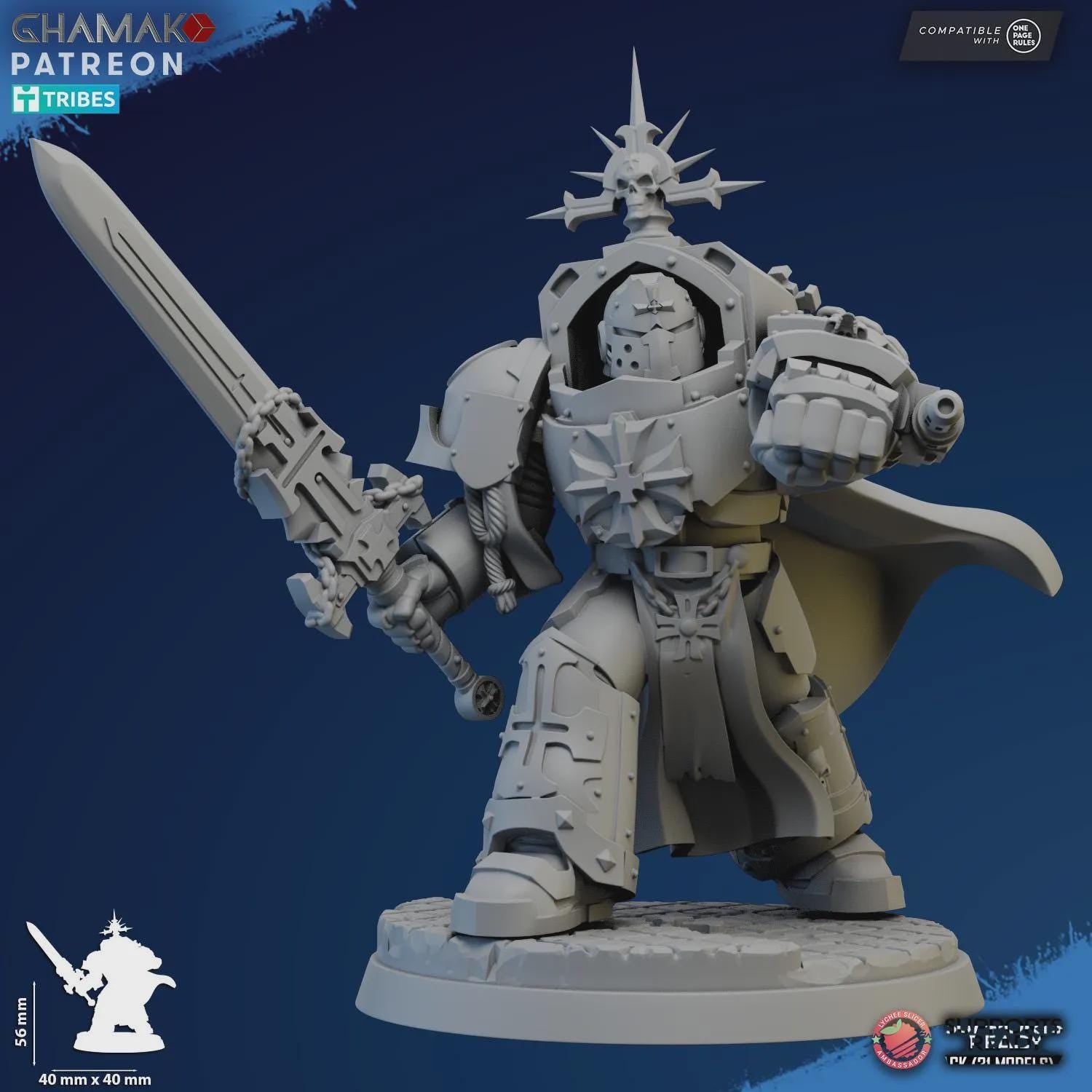 Lord Of The Temple Exterminator 5 Ghamak - Tabletop Sci Fi Knights Wargaming Proxy Marines