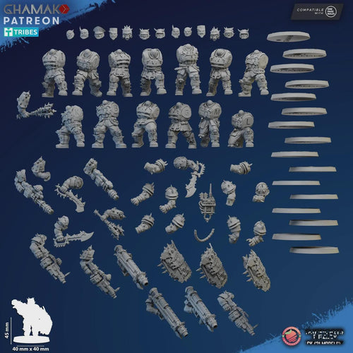 Corrupted Ogroids Ghamak - Si Fi Tabletop Wargaming 3D Printed Resin Miniatures 32mm