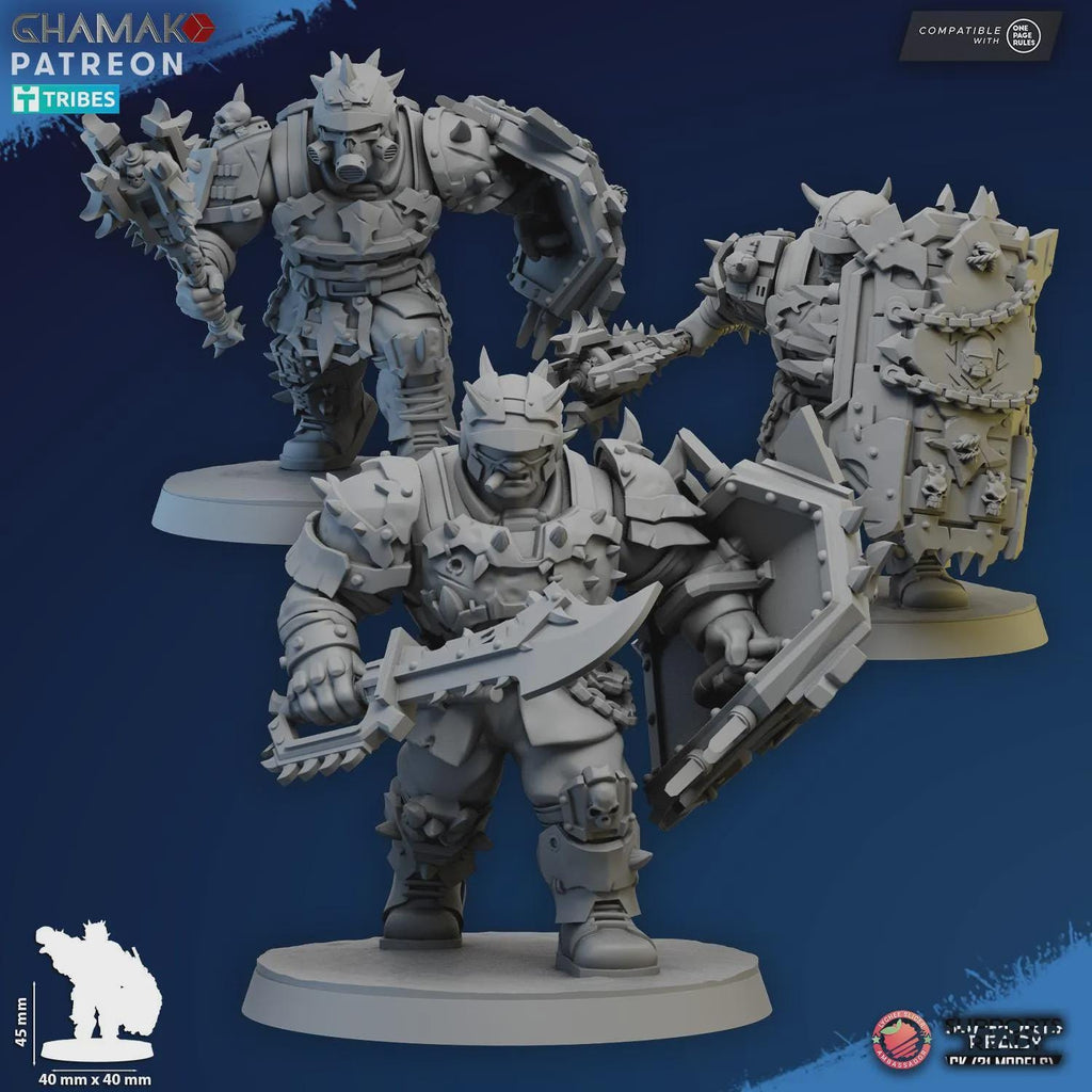 Corrupted Ogroids Ghamak - Si Fi Tabletop Wargaming 3D Printed Resin Miniatures 32mm