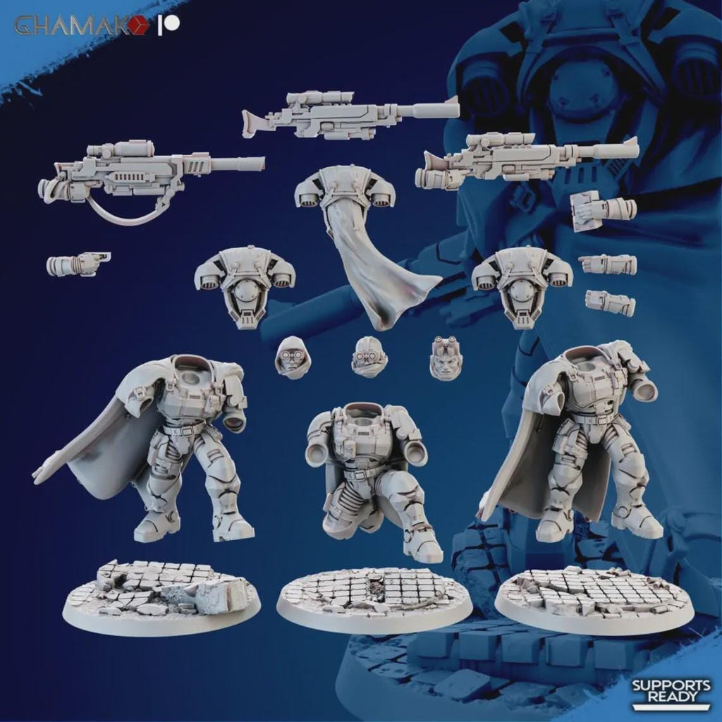 Mortiferum Dolor Ghamak- Sniper Marines -  Proxy Marines Tabletop Sci Fi Knights Wargaming