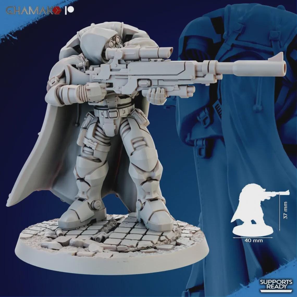 Mortiferum Dolor Ghamak- Sniper Marines -  Proxy Marines Tabletop Sci Fi Knights Wargaming