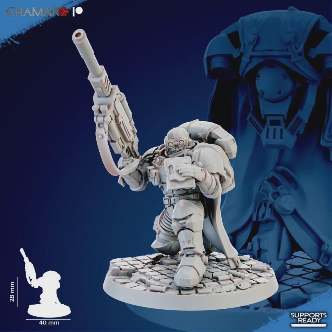 Mortiferum Dolor Ghamak- Sniper Marines -  Proxy Marines Tabletop Sci Fi Knights Wargaming