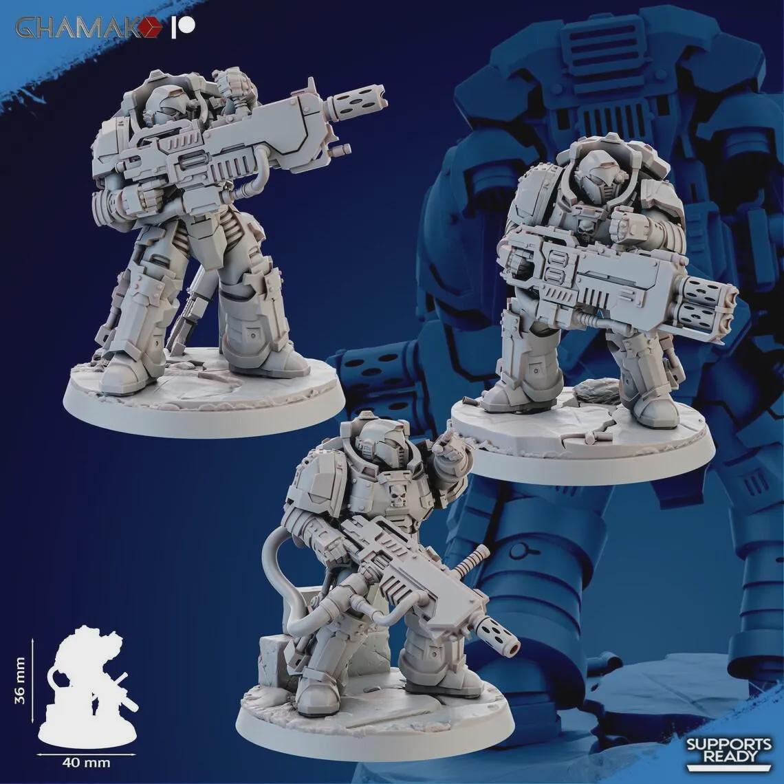 Cremetis Team Ghamak - Proxy Marines Tabletop Sci Fi Knights Wargaming