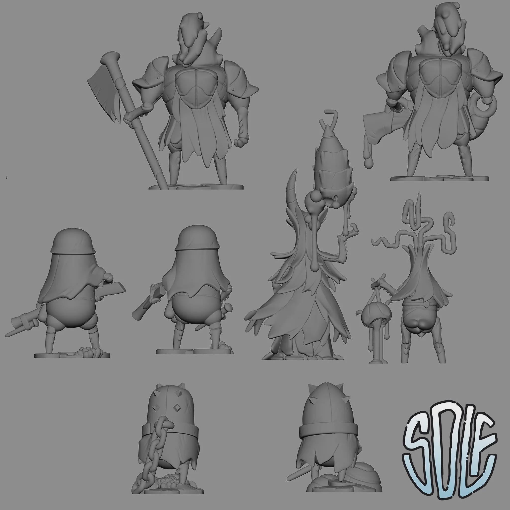 Trench Bugs - Trench Crusade Proxy Models Tabletop Wargaming Miniatures 3D Printed Resin