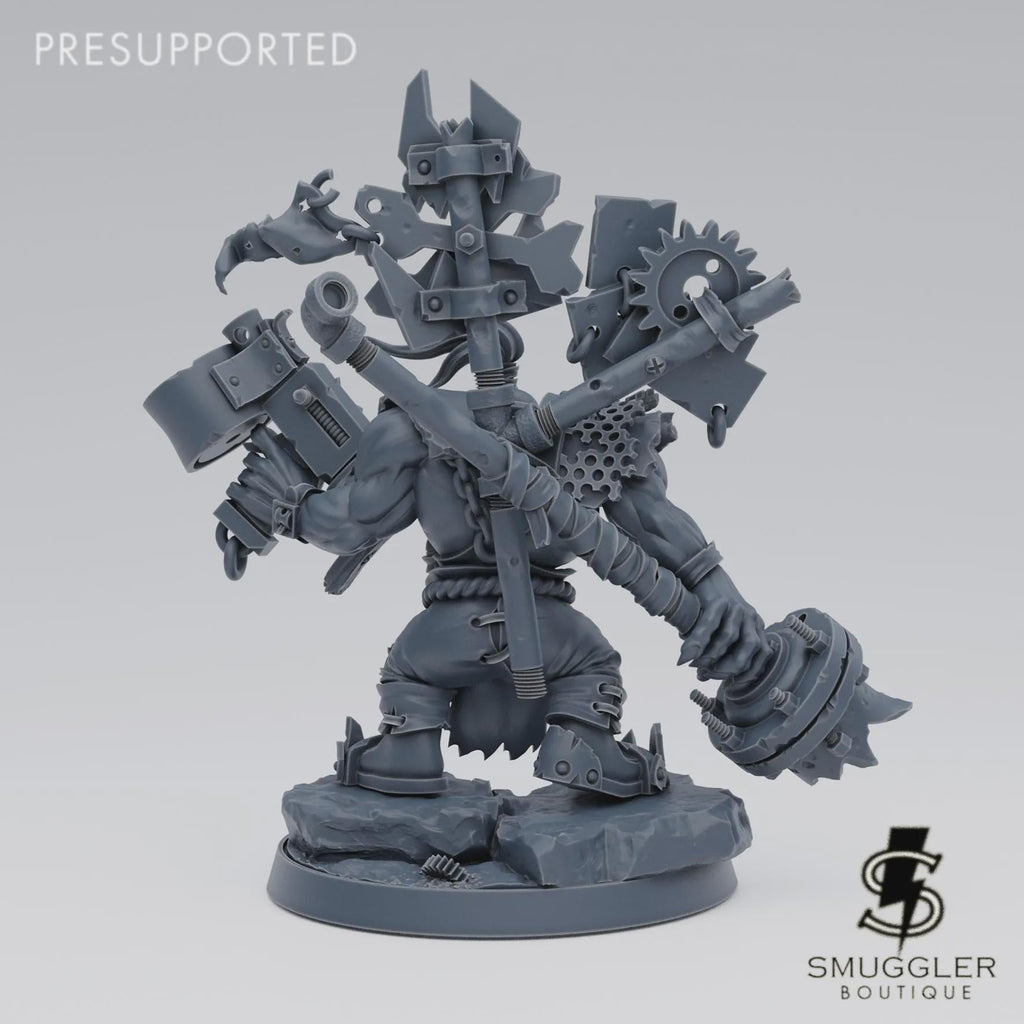Orc Krakkjaw Tabletop Sci Fi Wargaming Proxy Orc Warboss - Smuggler Boutique