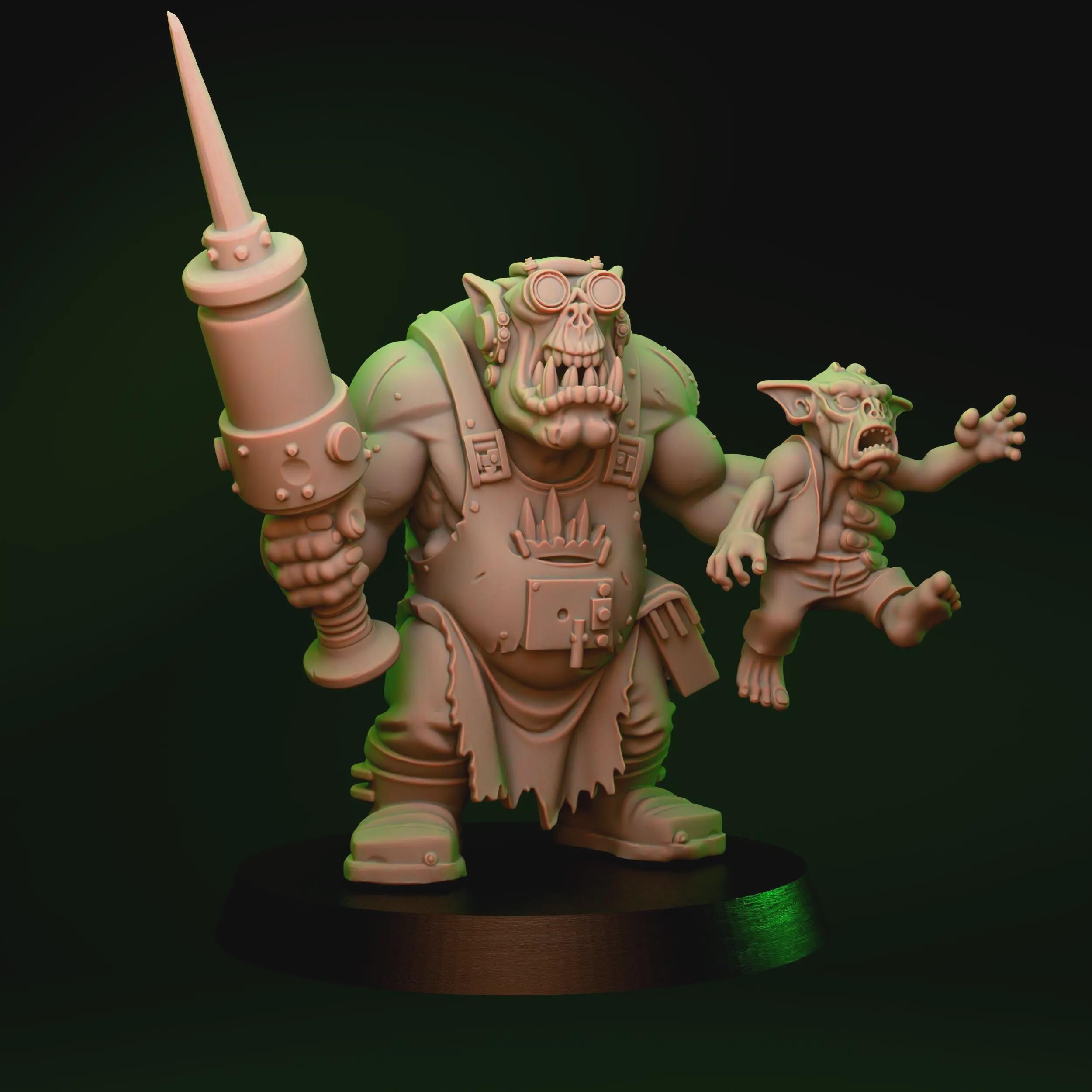 Da Buzz-dok Orc | Tabletop Sci Fi Orcs Marines Wargaming Proxy 3D Printed Resin