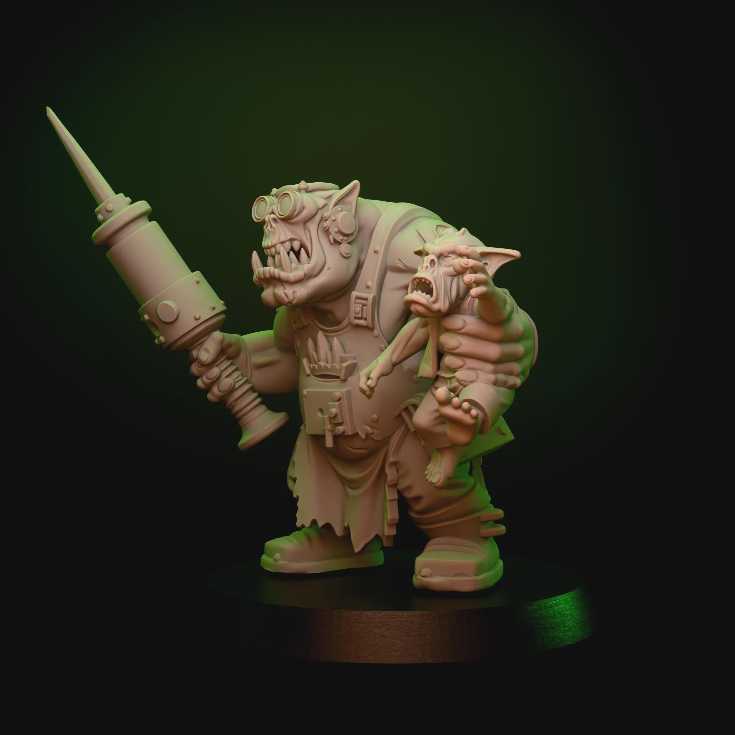Da Buzz-dok Orc | Tabletop Sci Fi Orcs Marines Wargaming Proxy 3D Printed Resin