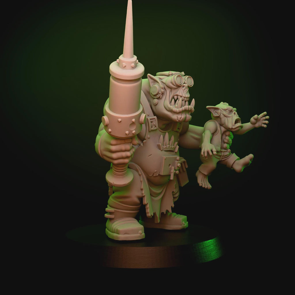 Da Buzz-dok Orc | Tabletop Sci Fi Orcs Marines Wargaming Proxy 3D Printed Resin