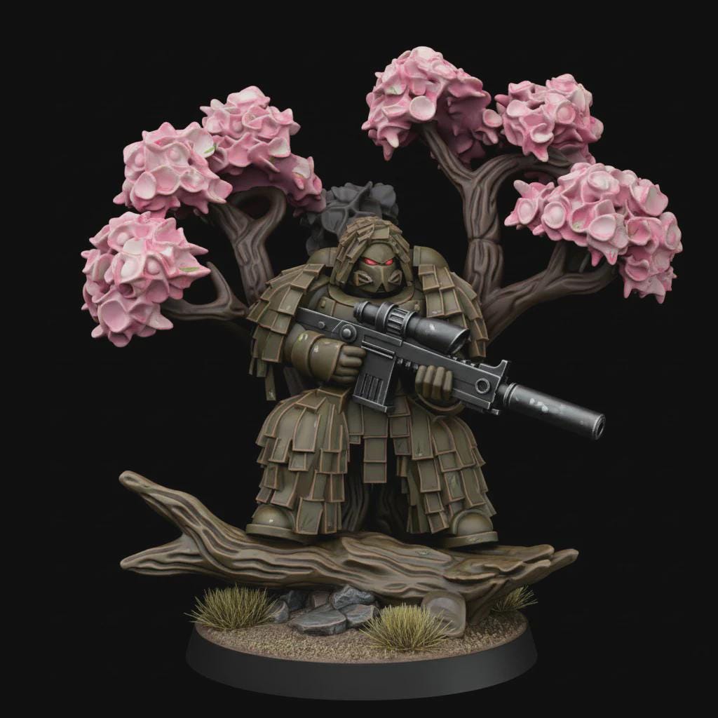 Sniper Diorama - Tabletop Sci Fi Marine Proxy 3D Resin Printed