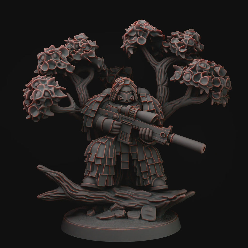 Sniper Diorama - Tabletop Sci Fi Marine Proxy 3D Resin Printed