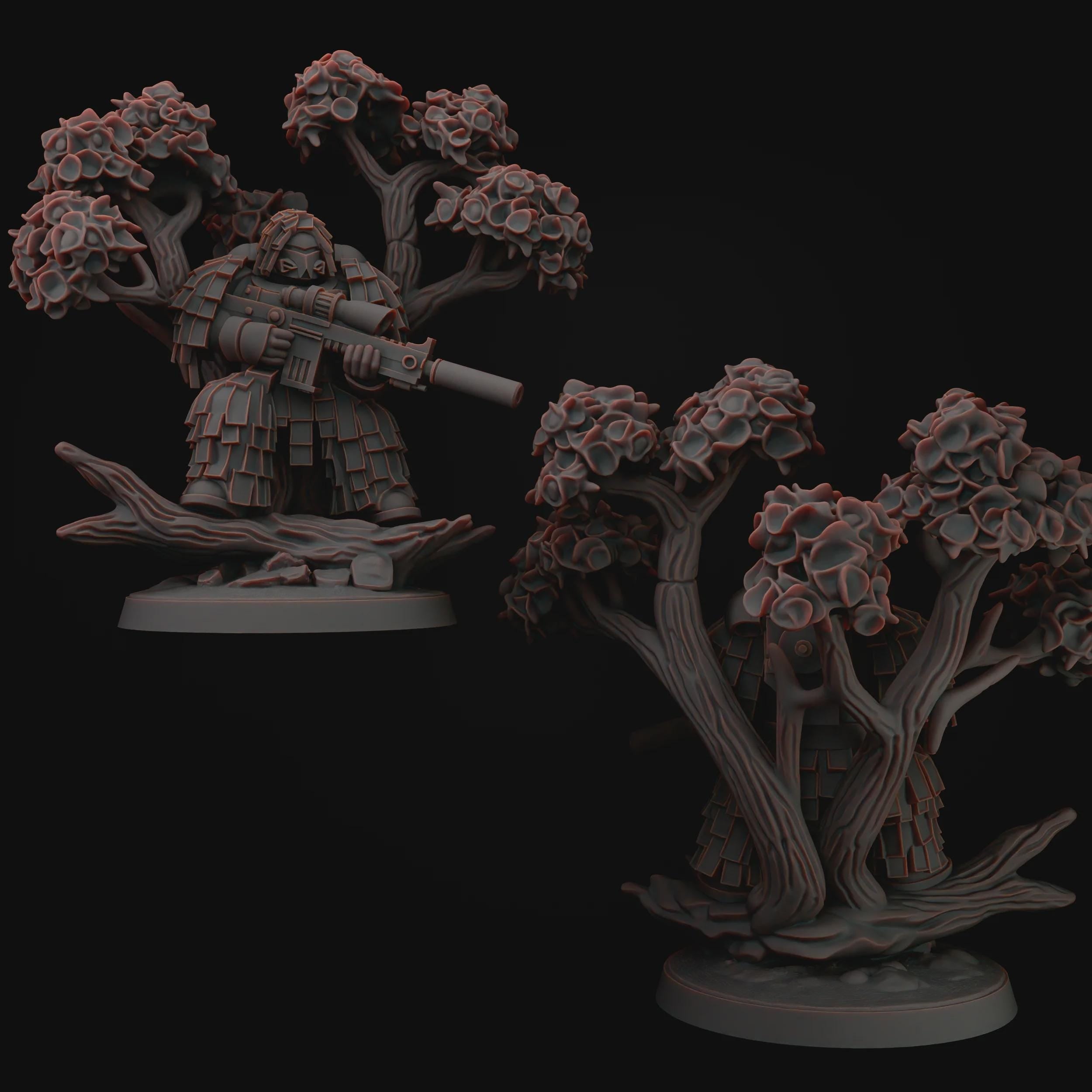 Sniper Diorama - Tabletop Sci Fi Marine Proxy 3D Resin Printed