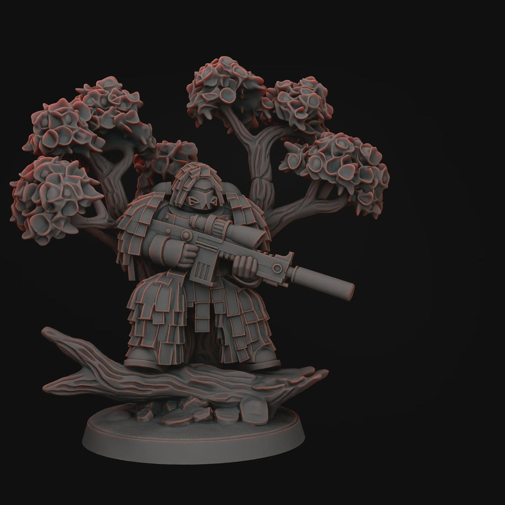 Sniper Diorama - Tabletop Sci Fi Marine Proxy 3D Resin Printed