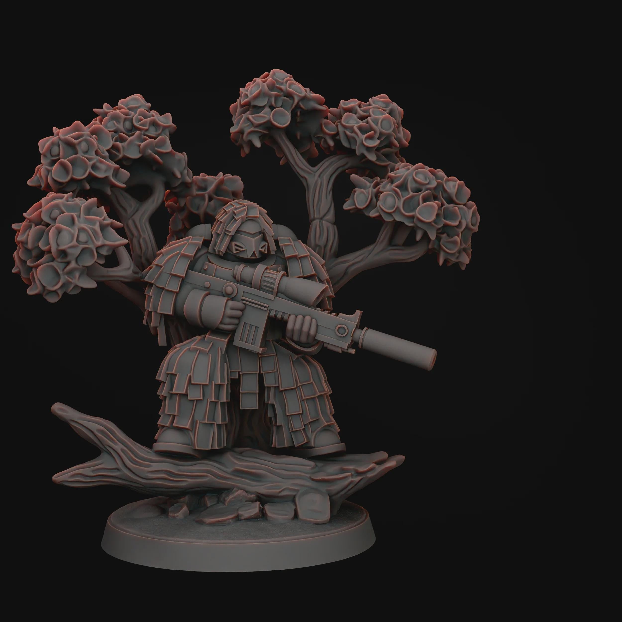 Sniper Diorama - Tabletop Sci Fi Marine Proxy 3D Resin Printed