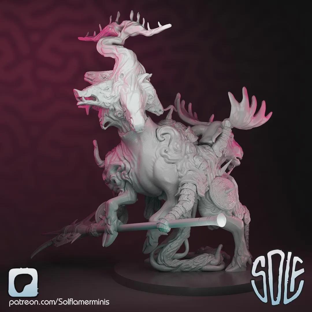 Monster Moose Tree - Tabletop Sci Fi Fantasy Miniature Wargaming Proxy Dungeons And Dragons