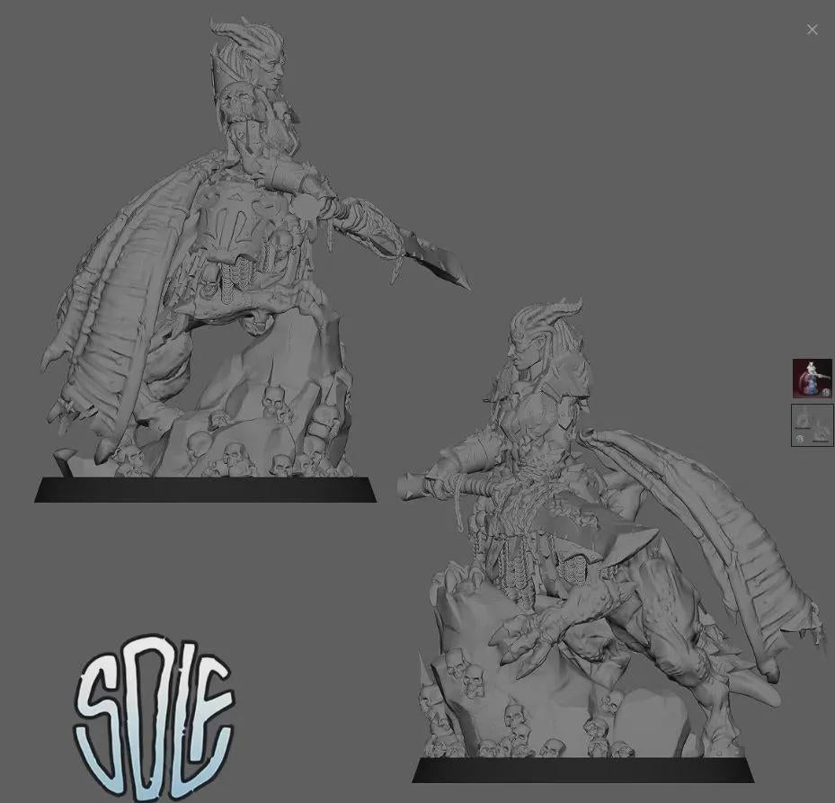 Berserker of the Blood God Demon - Tabletop Sci Fi Fantasy Miniature Wargaming Proxy