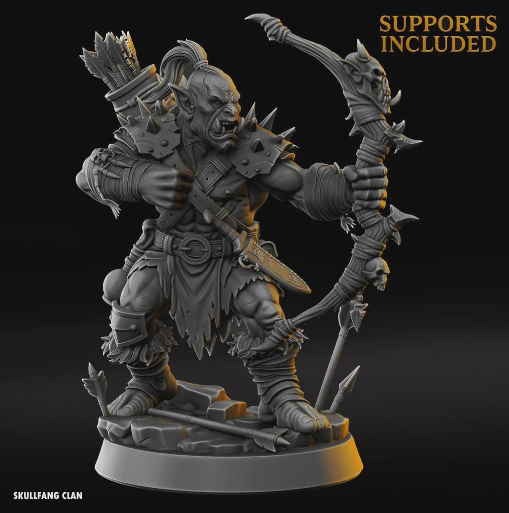 Orc Archer - Fantasy Tabletop Wargame Model 3D Resin Printed