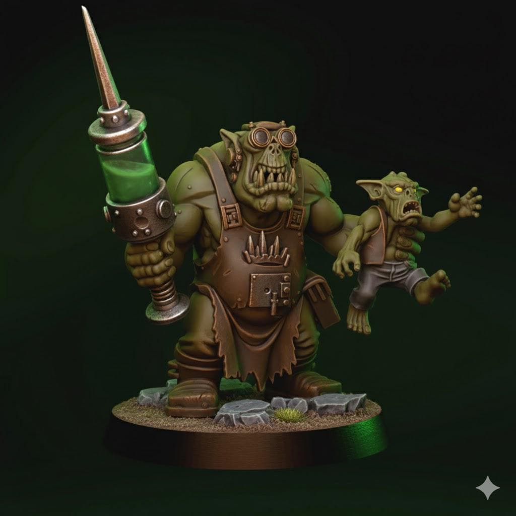 Da Buzz-dok Orc | Tabletop Sci Fi Orcs Marines Wargaming Proxy 3D Printed Resin