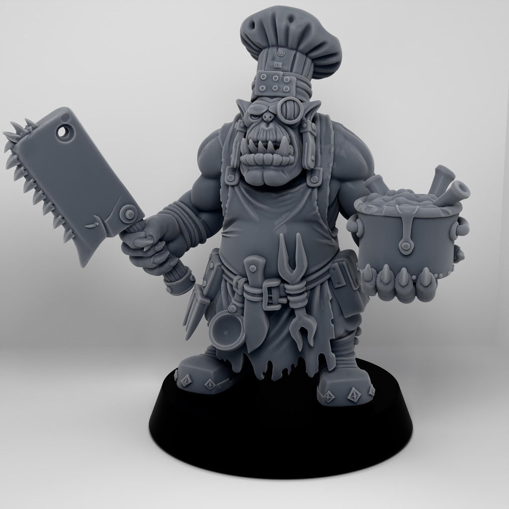 Orc Chef Warboss Tabletop Sci Fi Orcs Marines Wargaming Proxy 3D Printed Resin