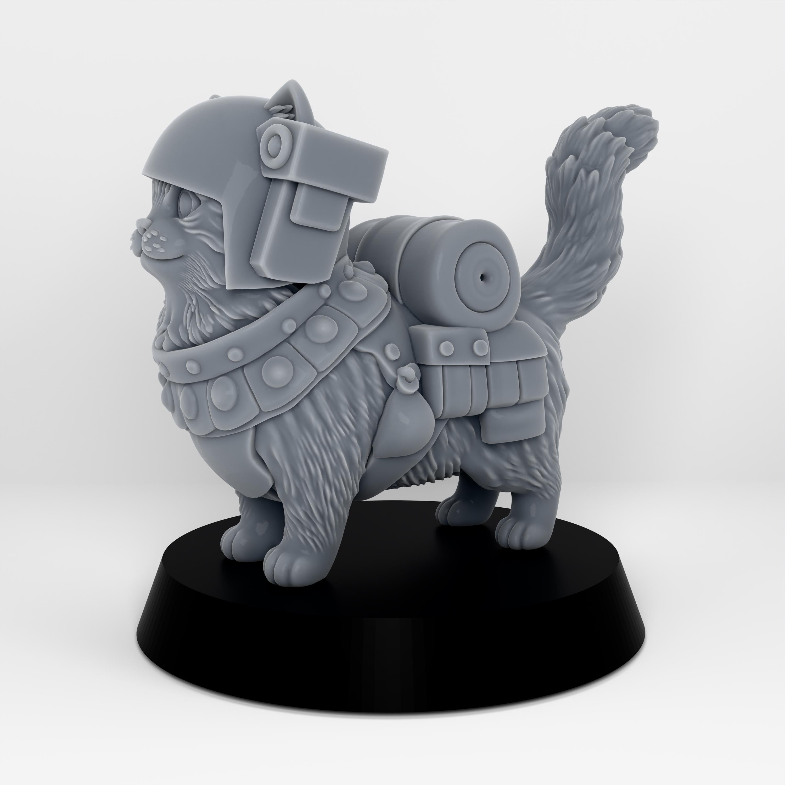 Grimdark Cat Guard Model Gift Tabletop Sci Fi Wargaming Proxy